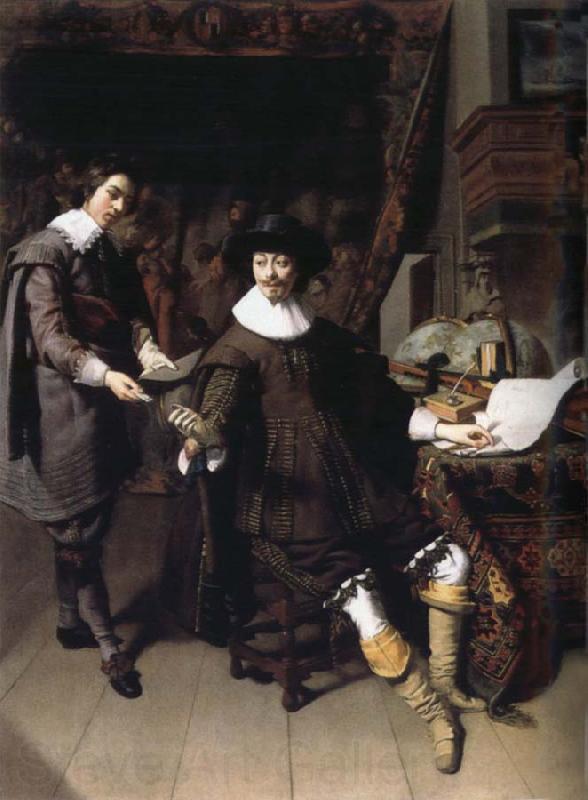 REMBRANDT Harmenszoon van Rijn Constantijn Huygens and His Secretary Germany oil painting art
